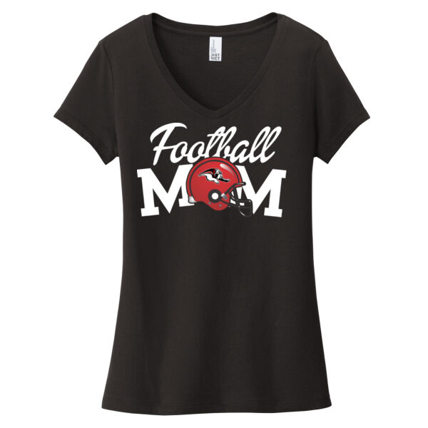 Football Mom V Neck Tee Thumbnail